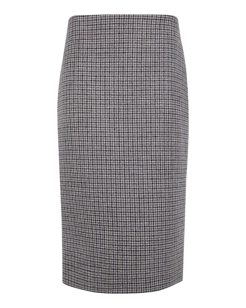 P.A.R.O.S.H. P.A.R.O H. houndstooth-pattern pencil midi skirt - Nude Nude