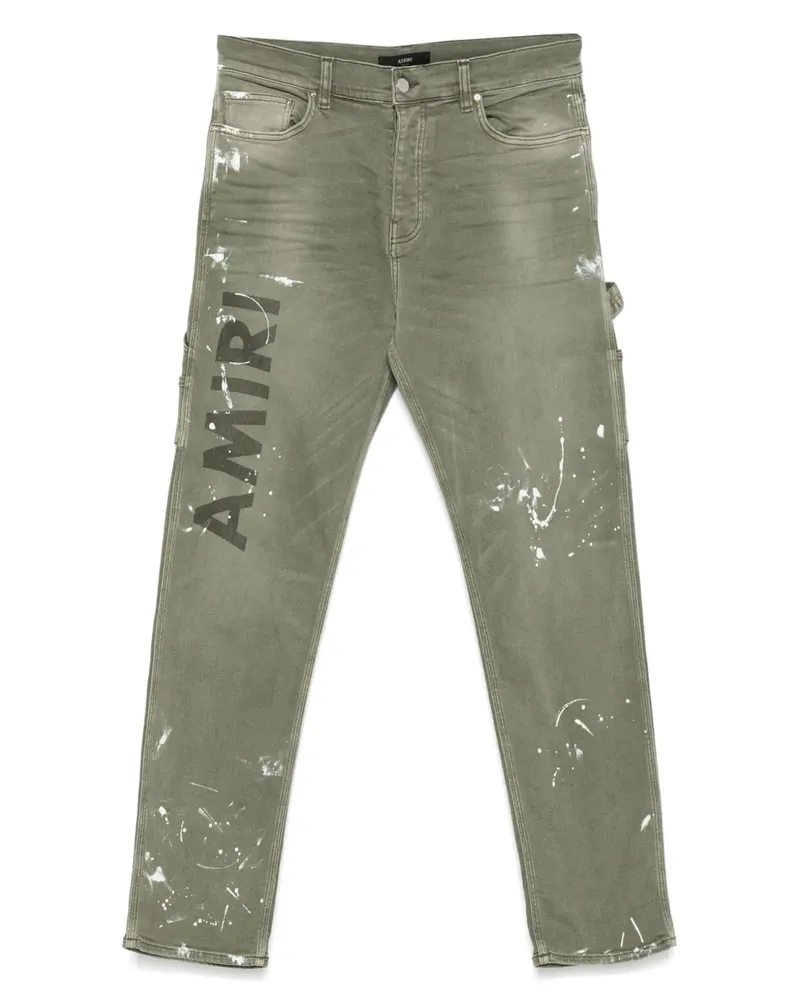 Amiri Jeans mit Logo-Print - Grün Grün