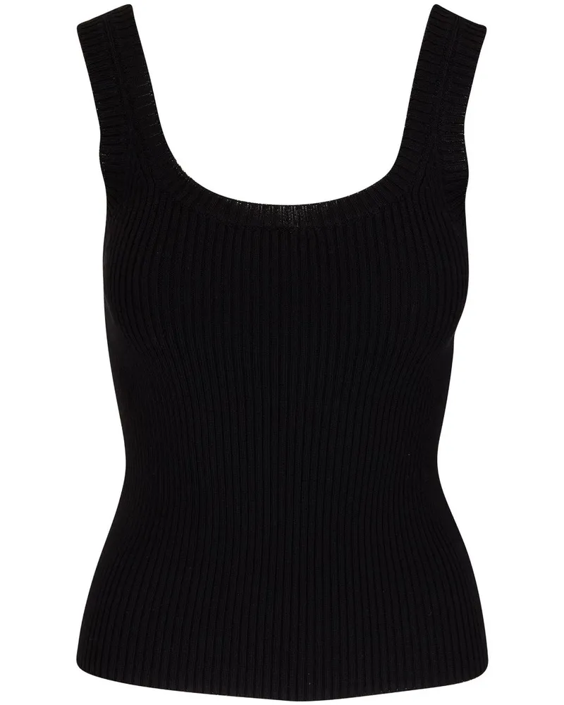 Nili Lotan Tanktop aus geripptem Strick - Schwarz Schwarz