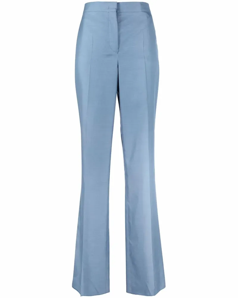 Ferragamo Seidenhose mit hohem Bund - Blau Blau