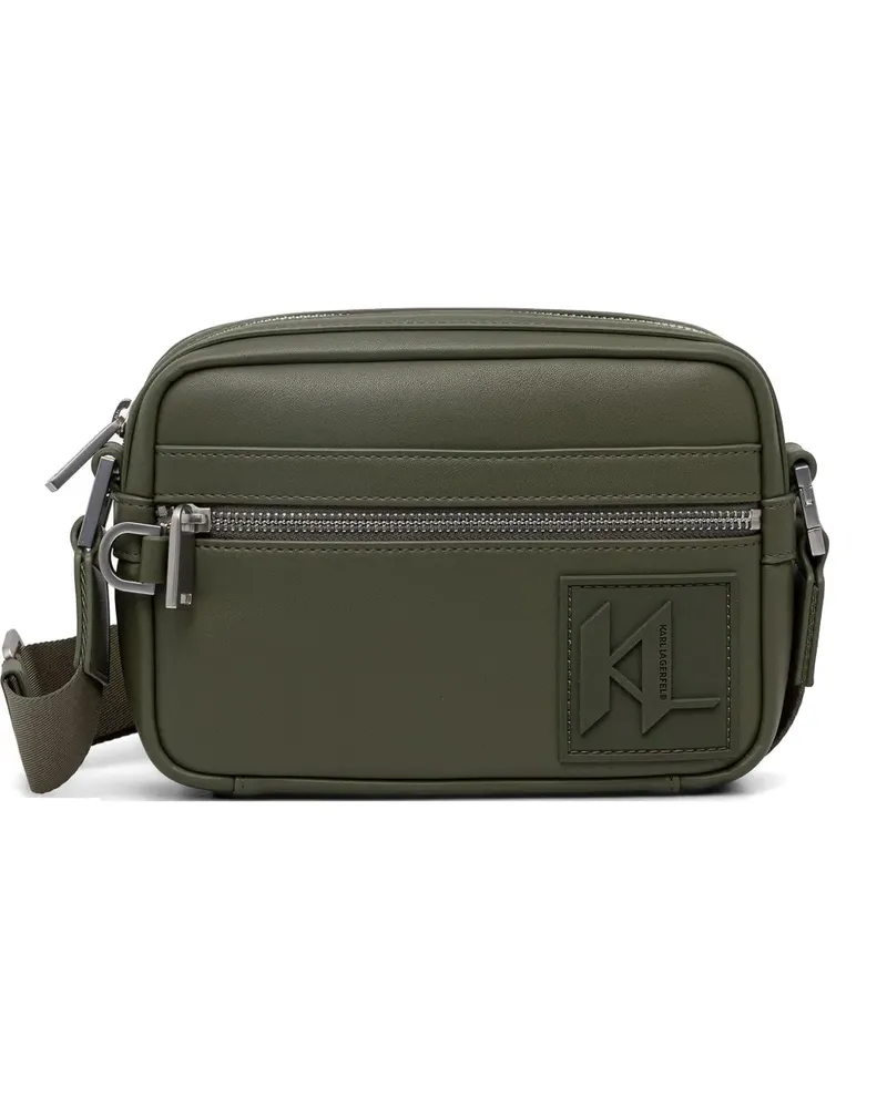 Karl Lagerfeld logo-patch shoulder bag - Grün Grün