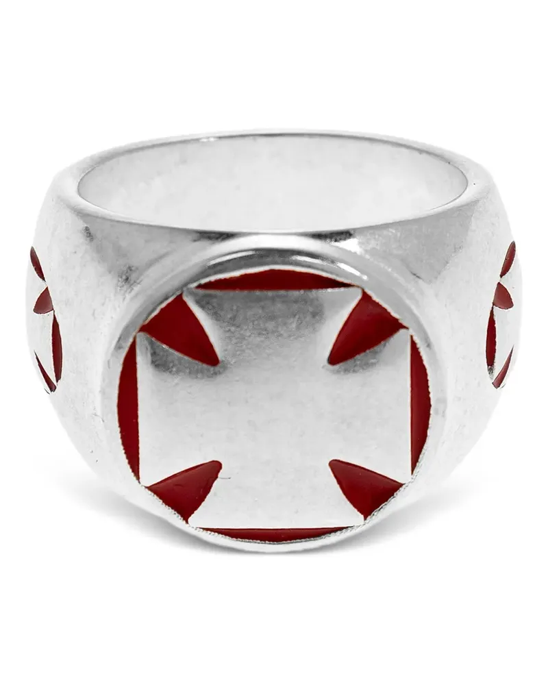 VETEMENTS cross ring - Silber Silber