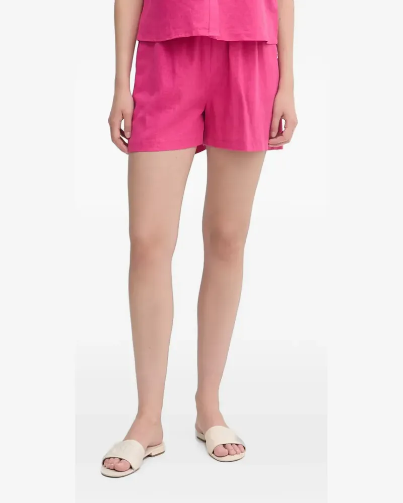 Gaudi drawstring-waist logo-plaque shorts - Rosa Rosa