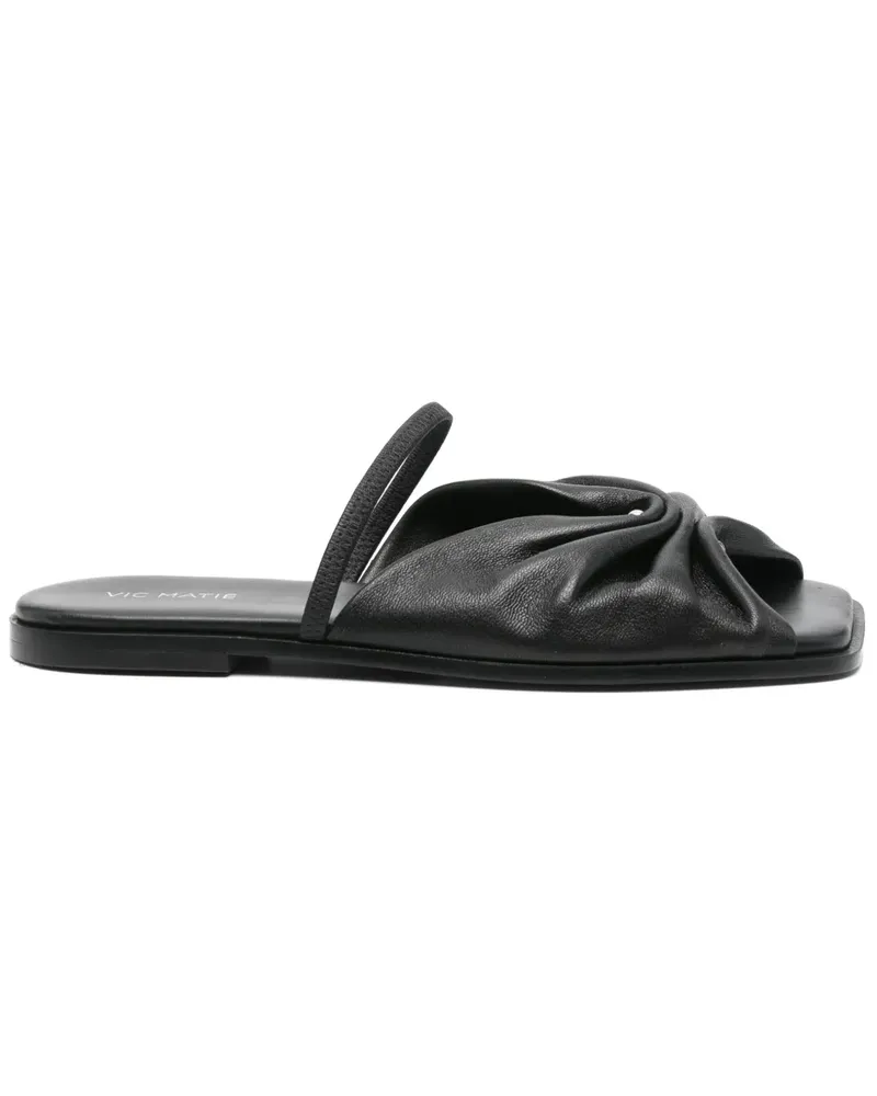 Vic Matié Sandalen aus Leder - Schwarz Schwarz