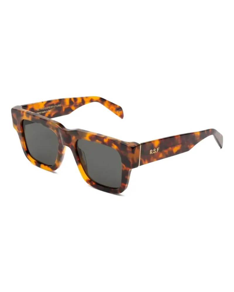 RETROSUPERFUTURE Sonnenbrille mit eckigem Gestell - Braun Braun