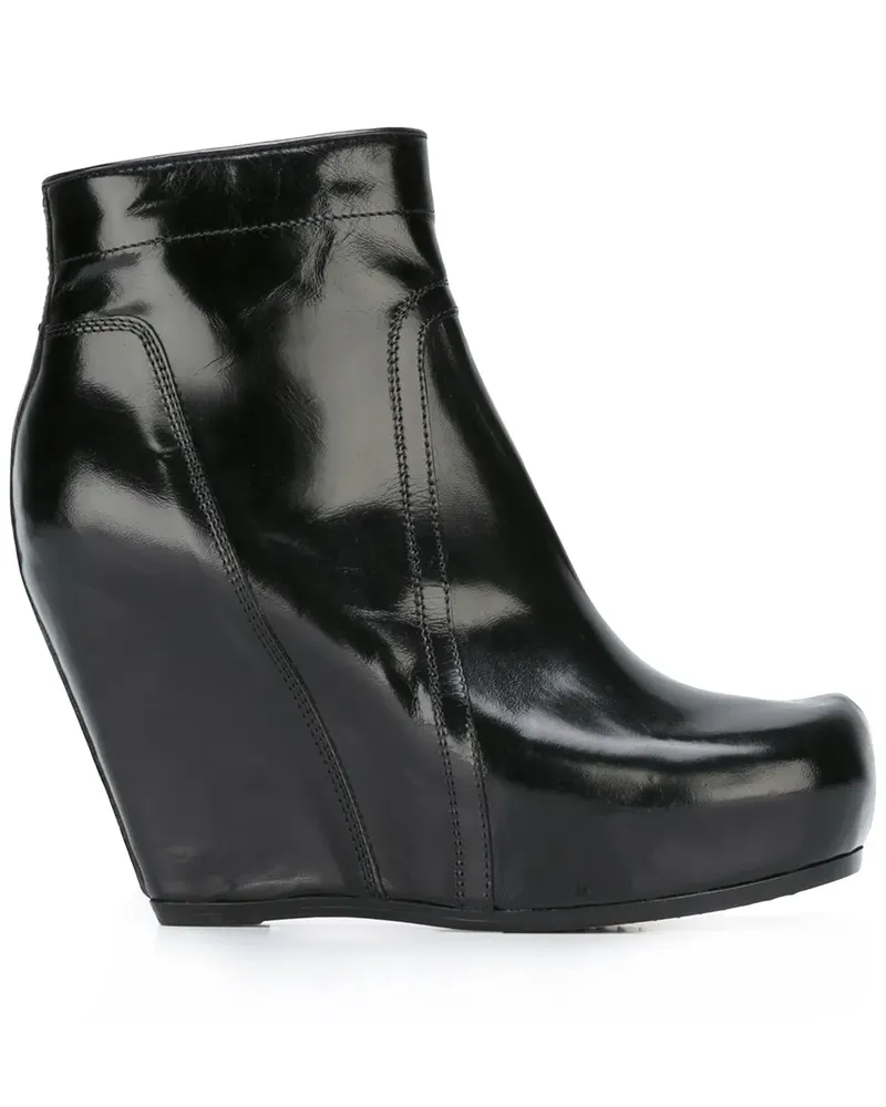 Rick Owens Wedge-Stiefeletten mit Plateau - Schwarz Schwarz