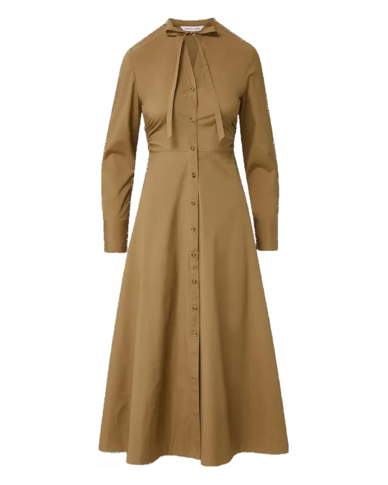Veronica Beard Geknöpftes Honora Midikleid - Braun Braun