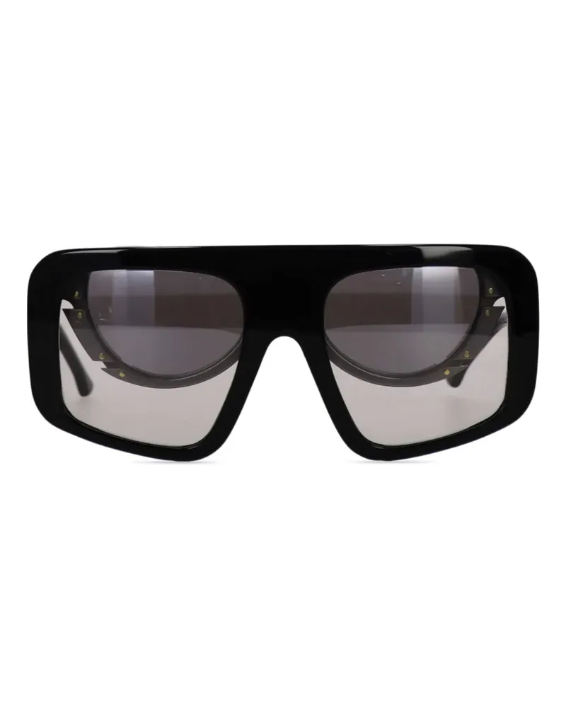Luar Sonnenbrille mit geometrischem Gestell - Schwarz Schwarz
