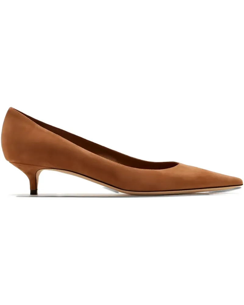 Jimmy Choo 35mm Amela pointed suede pumps - Braun Braun