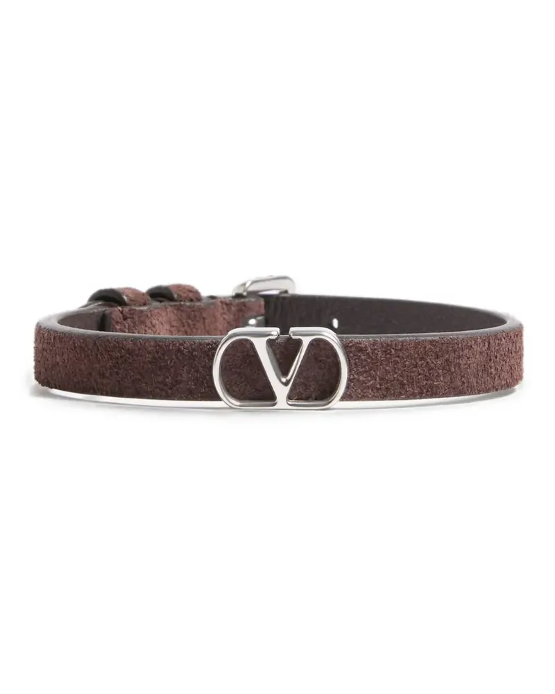 Valentino Garavani VLogo Signature Armband aus Wildleder - Braun Braun