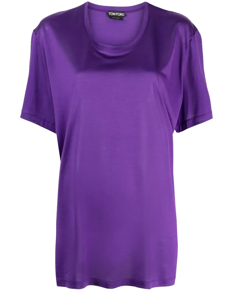 Tom Ford T-Shirt aus Seide - Violett Violett
