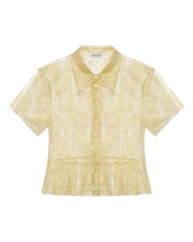 MUNTHE Bustona floral-lace ruffled blouse - Gelb Gelb