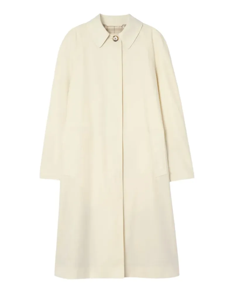 Burberry Langer 'Tropical' Gabardine-Mantel - Nude Nude