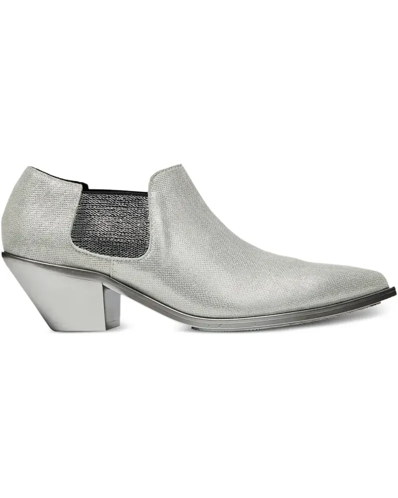 Junya Watanabe Spitze Chelsea-Boots im Metallic-Look - Grau Grau