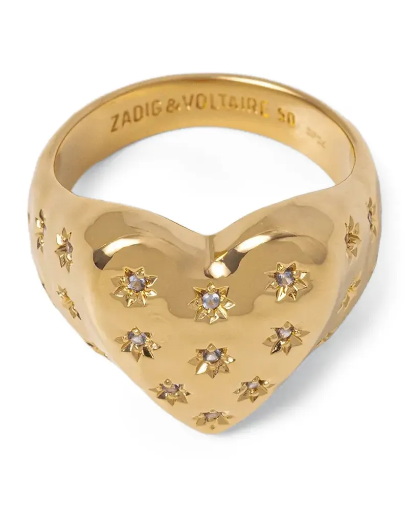 Zadig & Voltaire Heartbreaker Ring mit Kristallen - Gold Gold