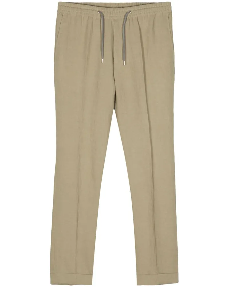 Paul Smith Hose aus Leinen mit Kordelzug - Grün Grün