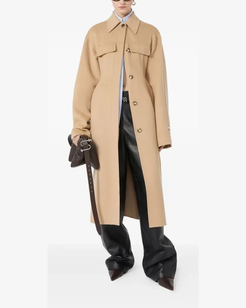 Max Mara Mantel mit Gürtel - Nude Nude
