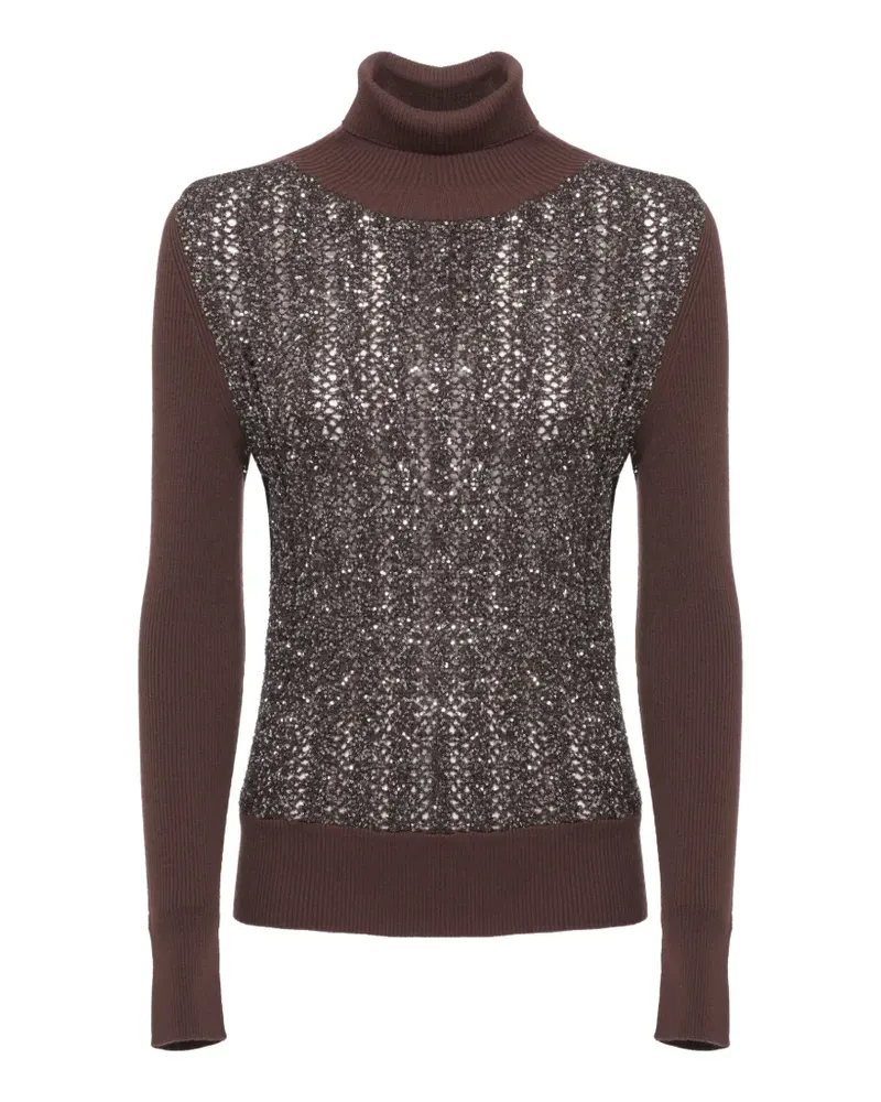 D.EXTERIOR sequin-embellished roll-neck sweater - Braun Braun