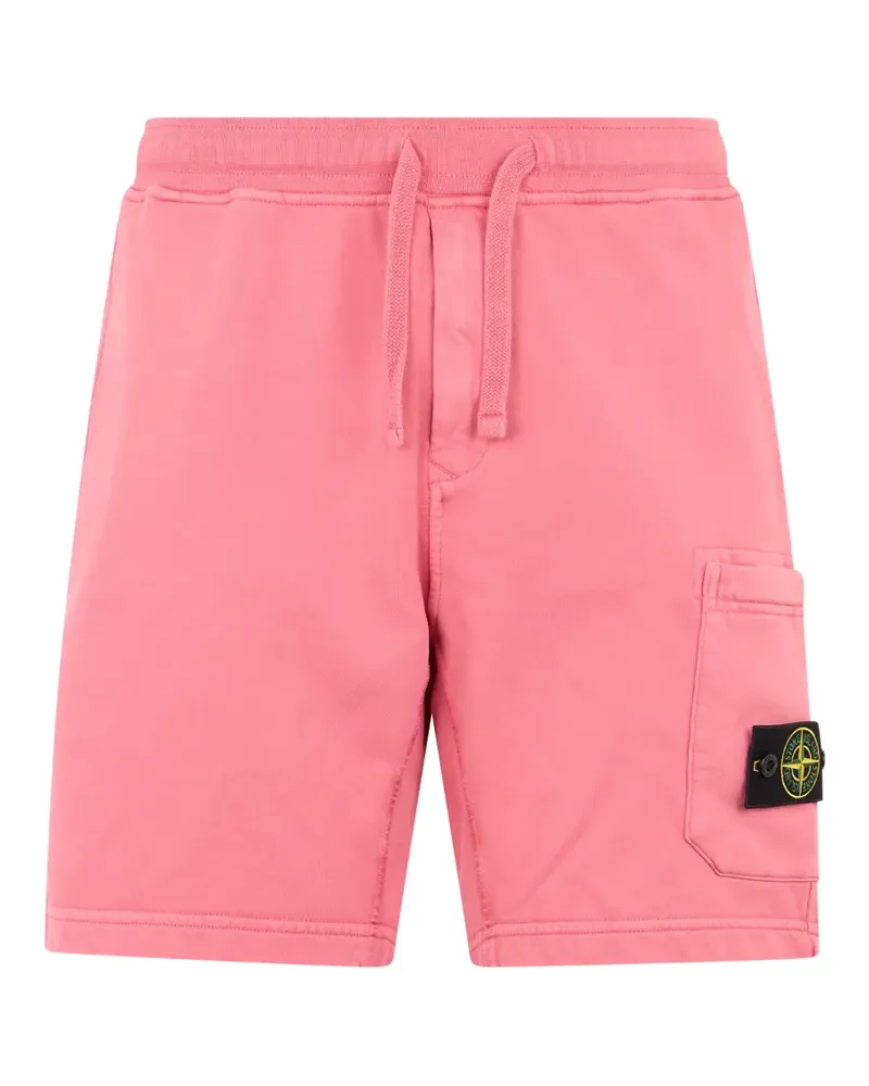 Stone Island 6200011 organic cotton fleece jogger shorts - Rosa Rosa