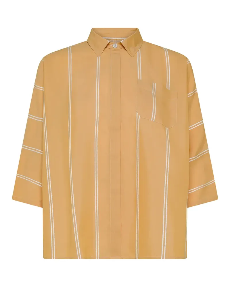 CRUNA Gestreiftes Elide Hemd - Gelb Gelb