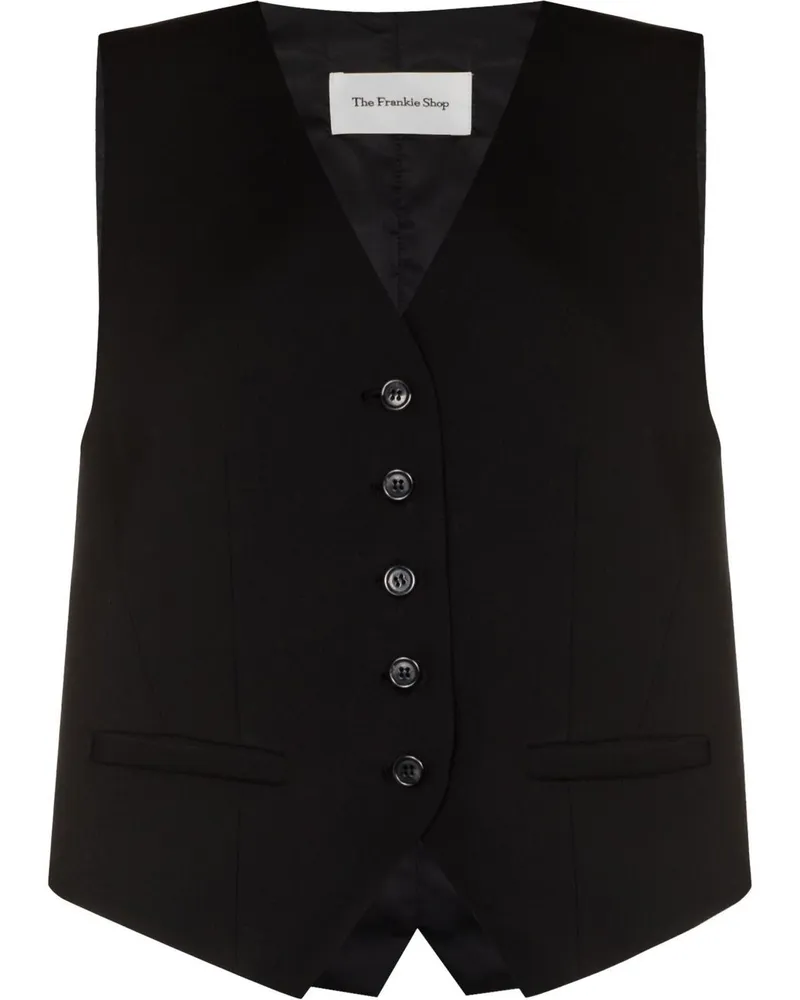 FRANKIE Shop Gelso Weste - Schwarz Schwarz