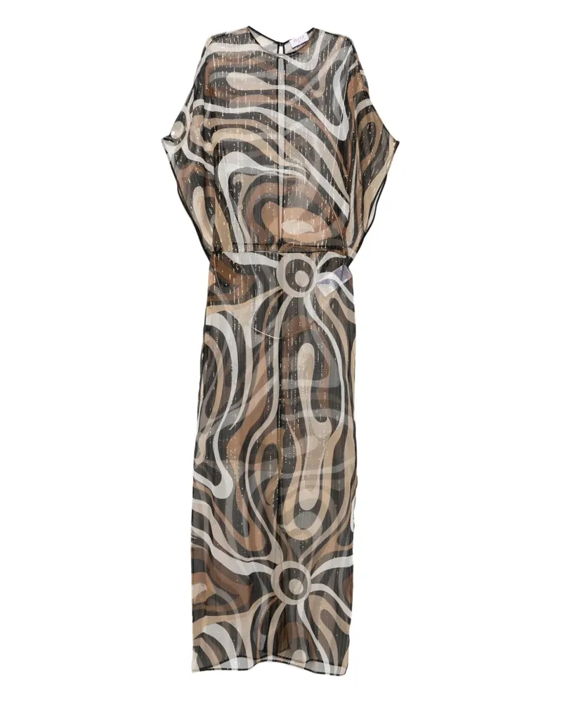 Emilio Pucci Maxikleid mit weiten Ärmeln - Braun Braun