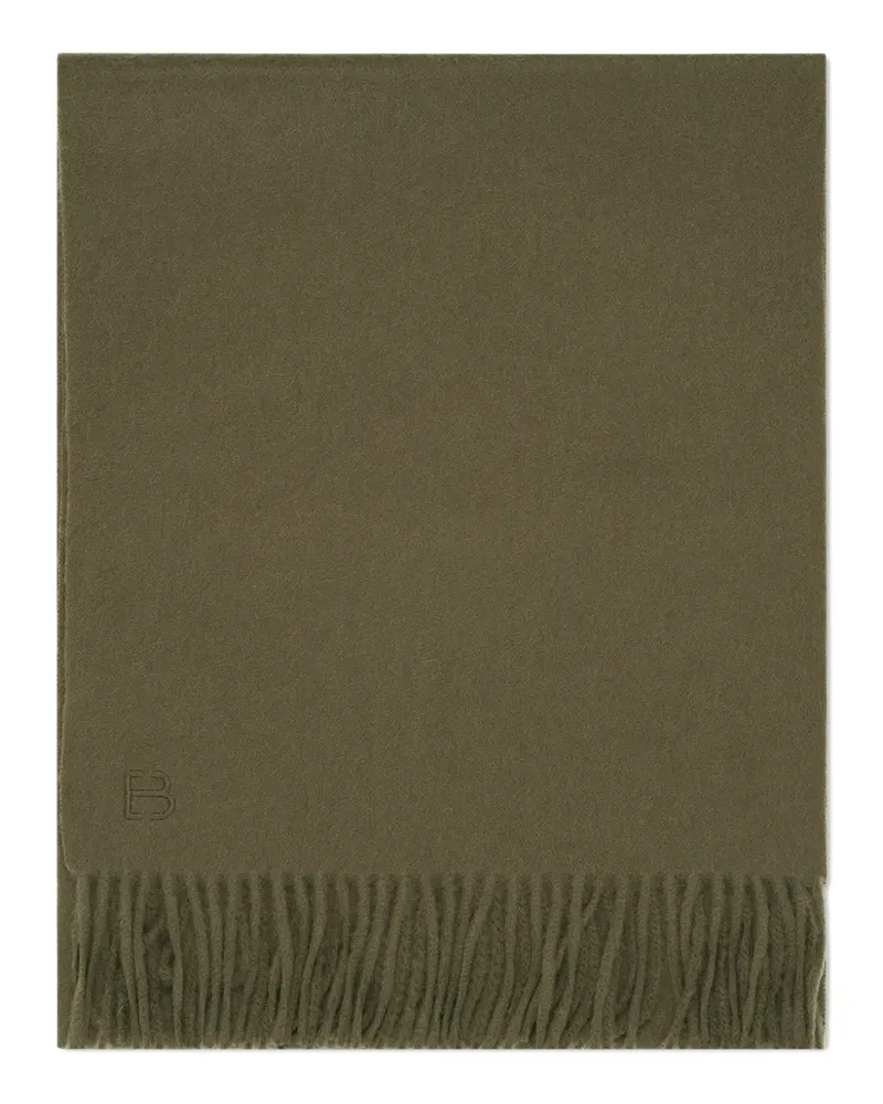 Eric Bompard monogram fringed scarf - Grün Grün