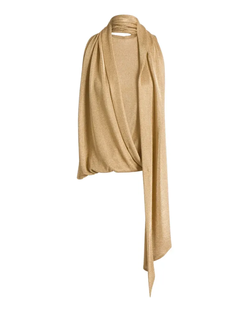 Alberta Ferretti Drapiertes Top - Gold Gold