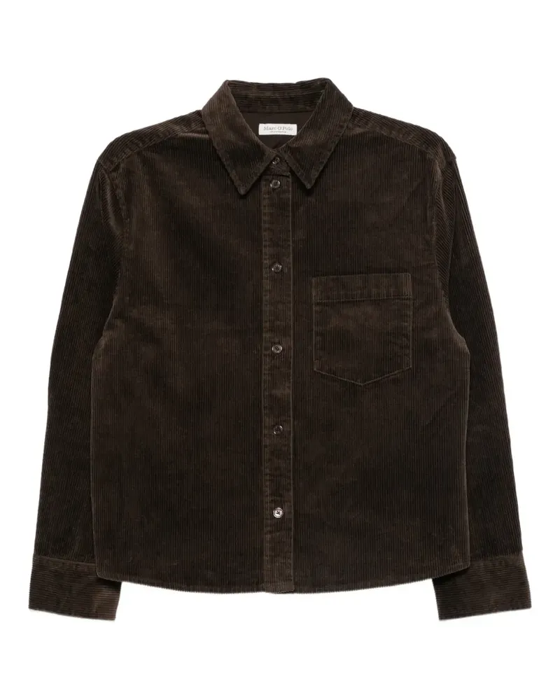 Marc O'Polo corduroy chest-pocket shirt - Braun Braun