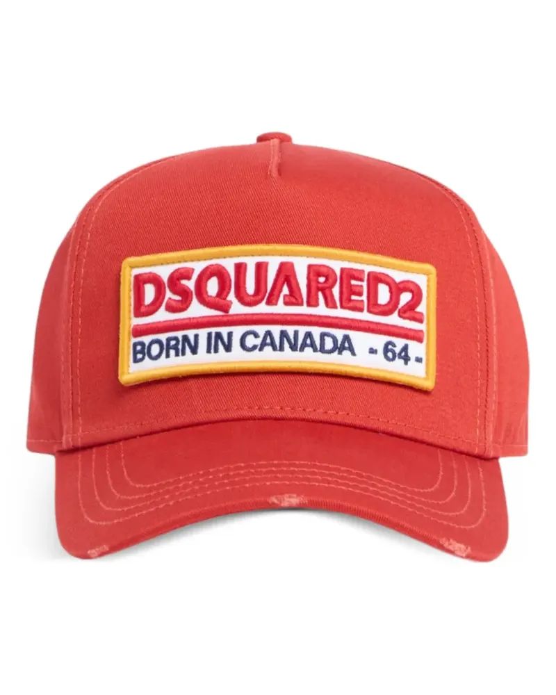 Dsquared2 Baseballkappe mit Logo-Patch - Rot Rot