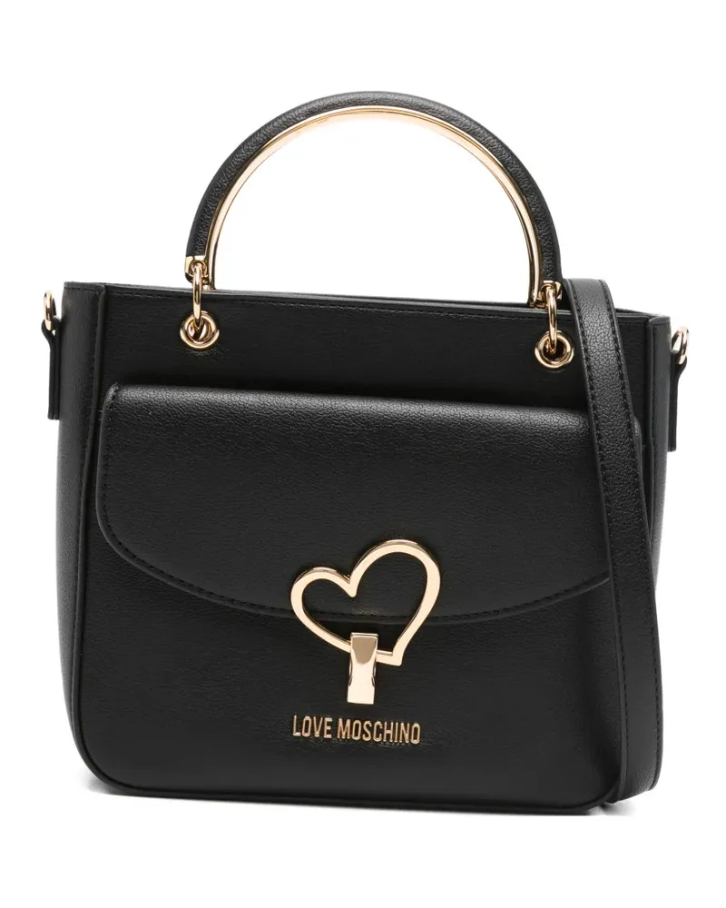 Moschino heart-appliqued mini bag - Schwarz Schwarz