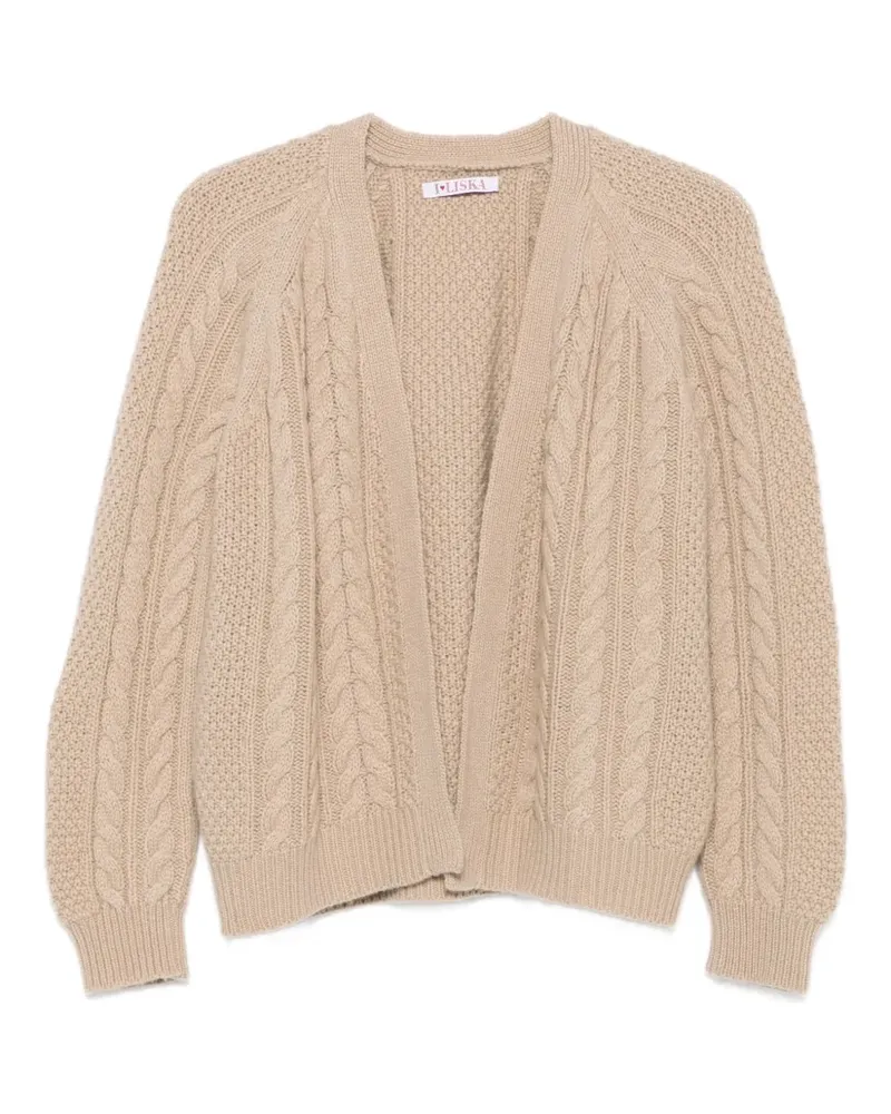 Liska Cardigan mit Zopfmuster - Braun Braun