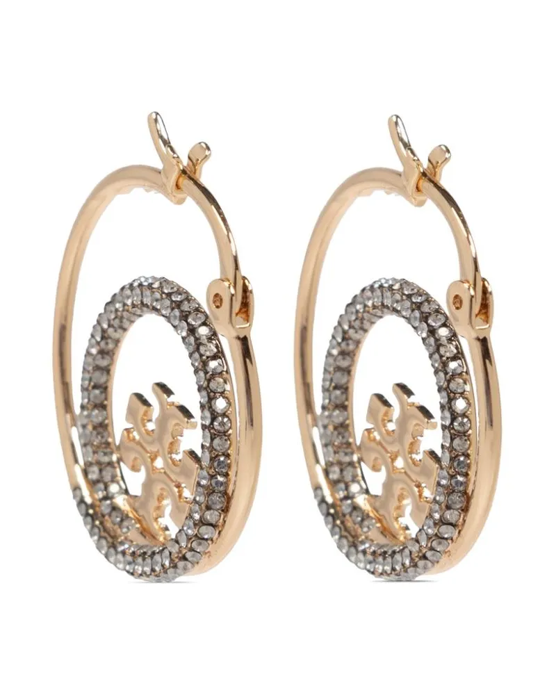 Tory Burch Ohrstecker mit Logo - Gold Gold