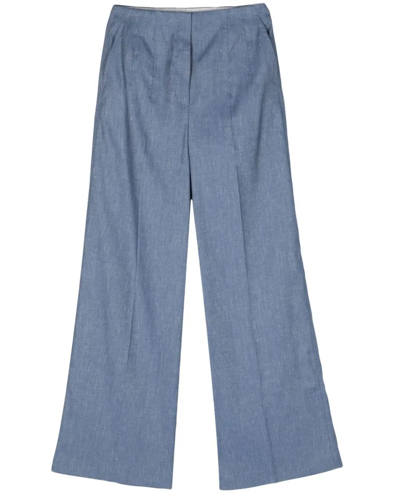 HUGO BOSS Weite Hose mit hohem Bund - Blau Blau