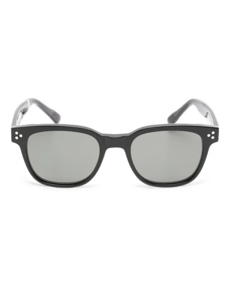 SNOB Milano Sonnenbrille mit eckigem Gestell - Schwarz Schwarz