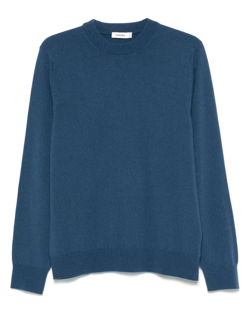 Sandro Klassischer Kaschmirpullover - Blau Blau