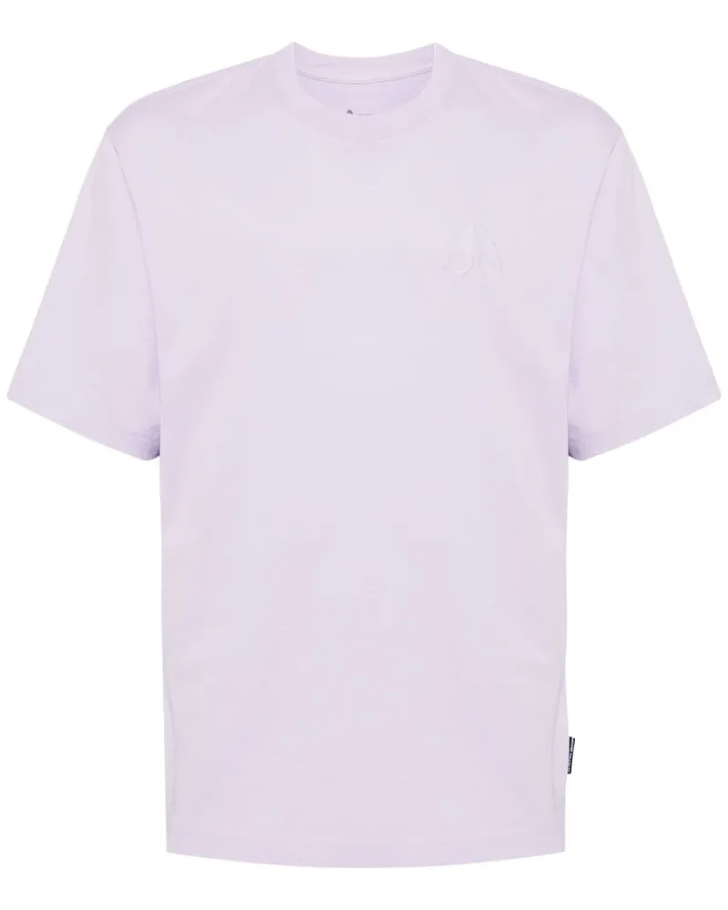 Moose Knuckles T-Shirt mit Logo-Stickerei Violett