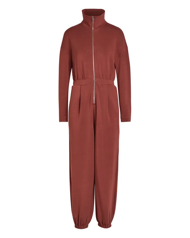Varley zip-up pleated jumpsuit - Braun Braun