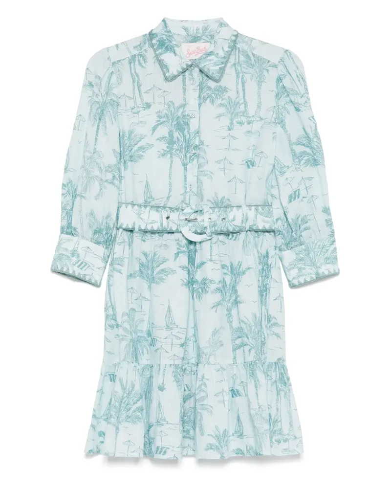 MC2 Saint Barth Minikleid aus Leinen - Blau Blau
