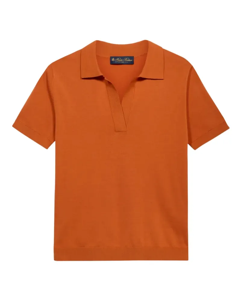 Brooks Brothers V-neck ribbed T-shirt - Braun Braun