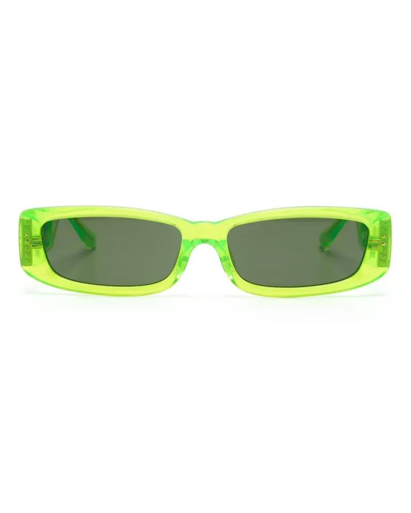 Linda Farrow Sonnenbrille mit eckigem Gestell - Grün Grün