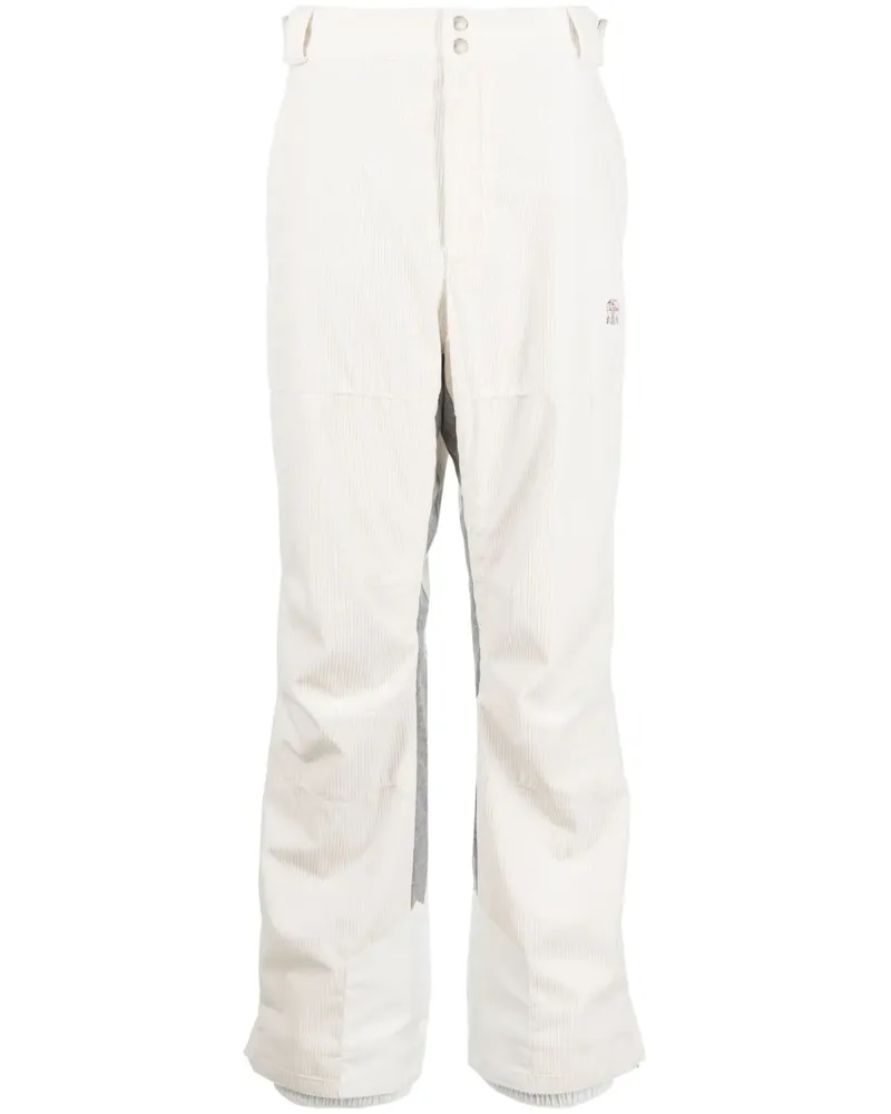 Brunello Cucinelli Straight-Leg-Hose aus Cord - Weiß Weiß