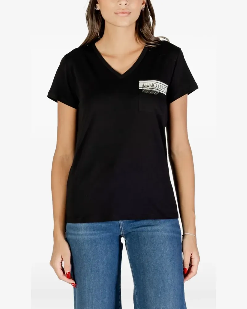 Liu Jo logo-embellished T-shirt - Schwarz Schwarz