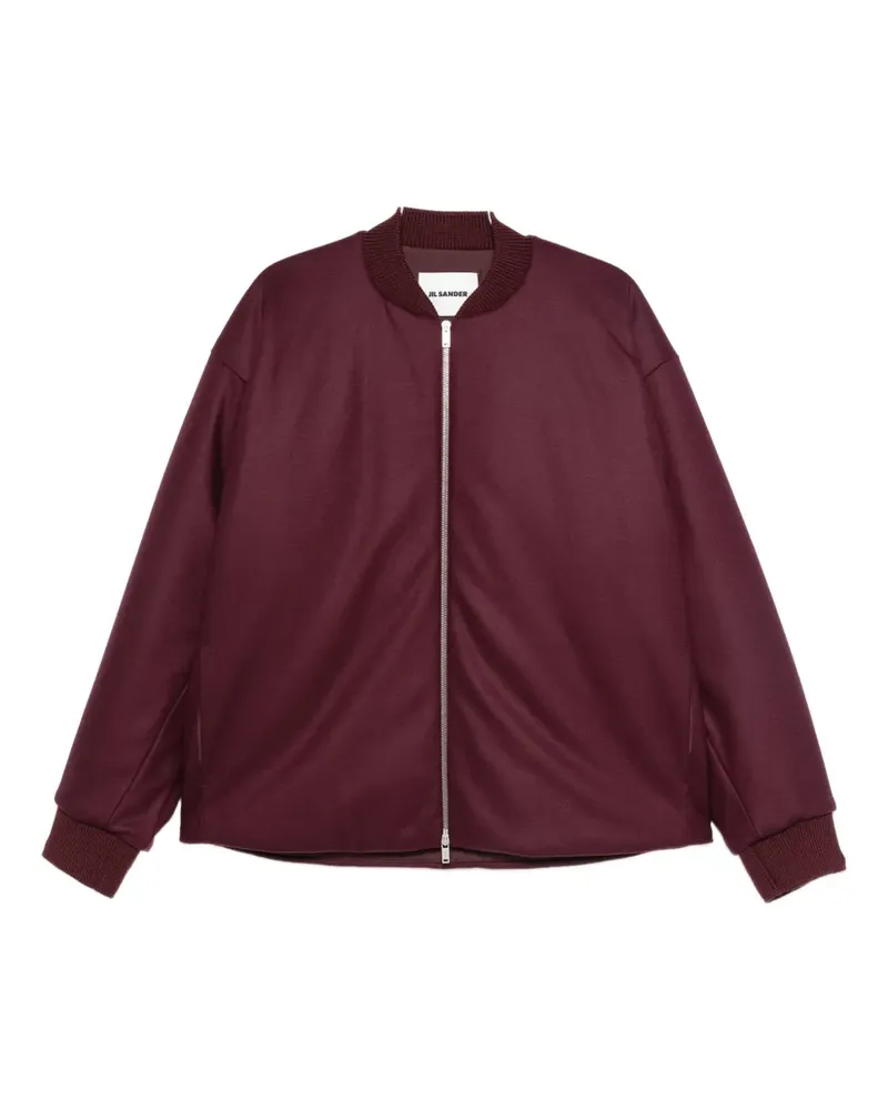 Jil Sander zip-up wool bomber jacket - Rot Rot