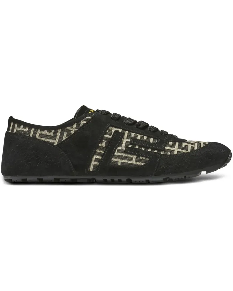 Balmain Racer Sneakers mit Monogramm-Jacquard - Schwarz Schwarz