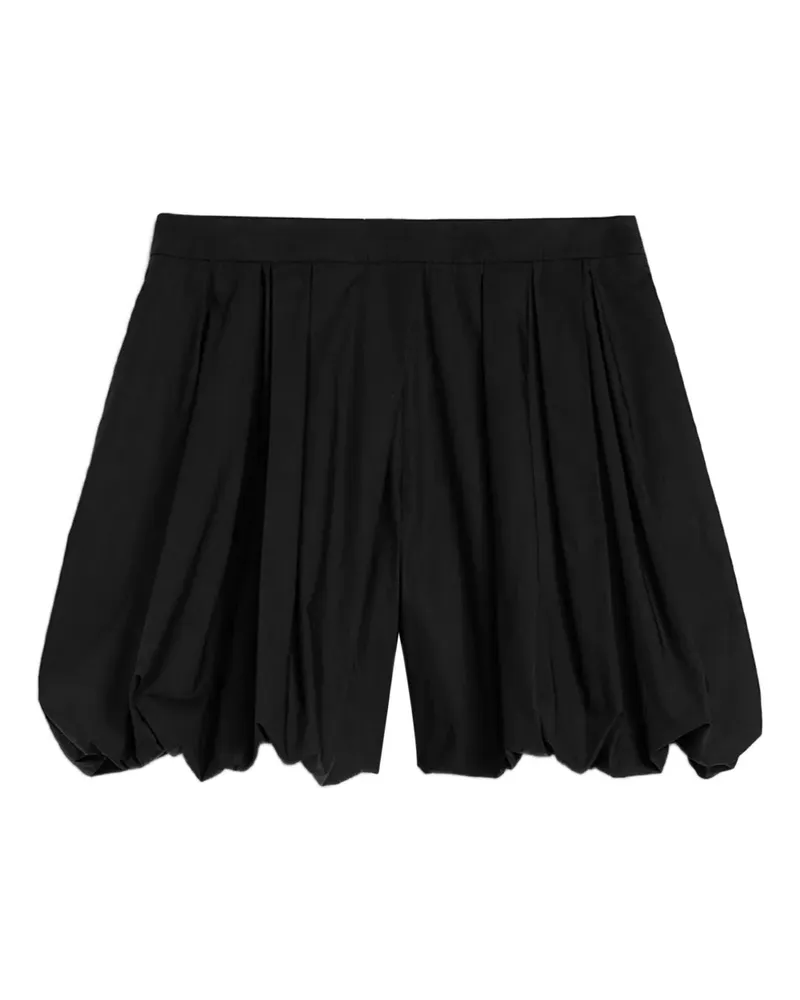 Jil Sander Popeline-Shorts mit gerafften Ballons - Schwarz Schwarz