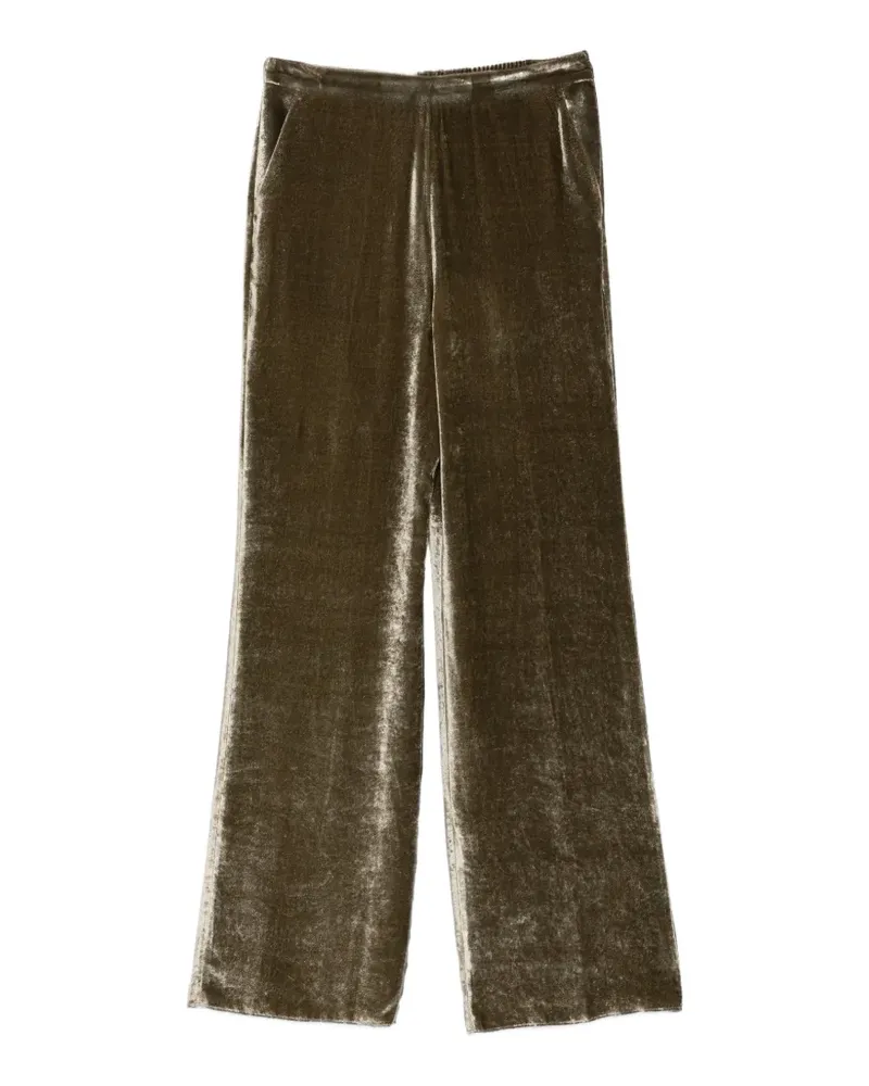 Etro velvet-effect trousers - Grün Grün