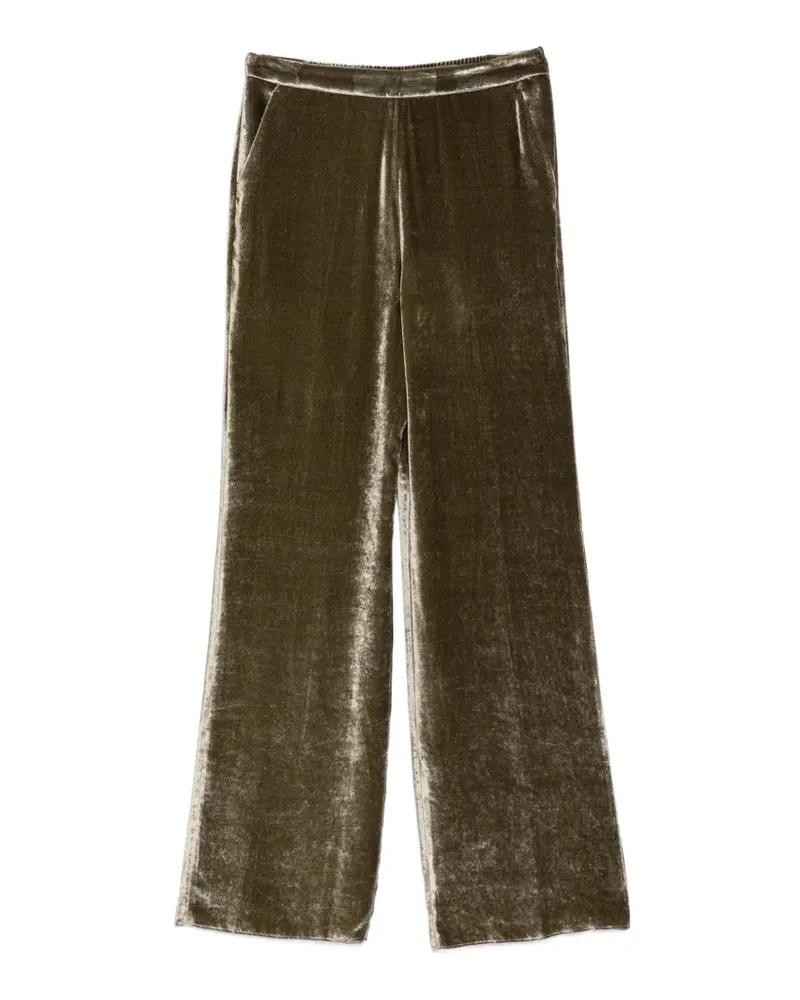 Etro Hose in Samtoptik - Grün Grün
