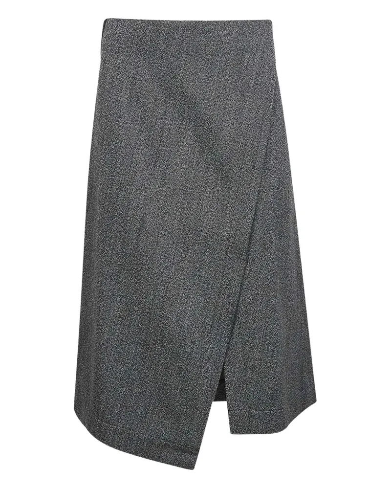 Studio Nicholson Asymmetrischer Wickelrock - Grau Grau