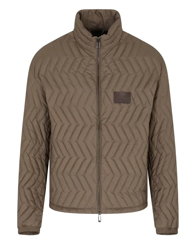 Emporio Armani Jacke mit Chevron-Steppung - Nude Nude